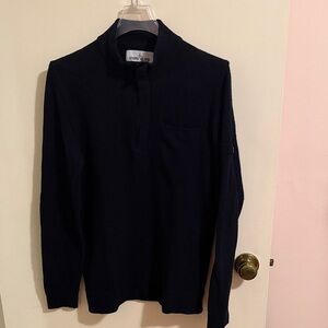 Stone Island Navy Quarter-Zip Pullover